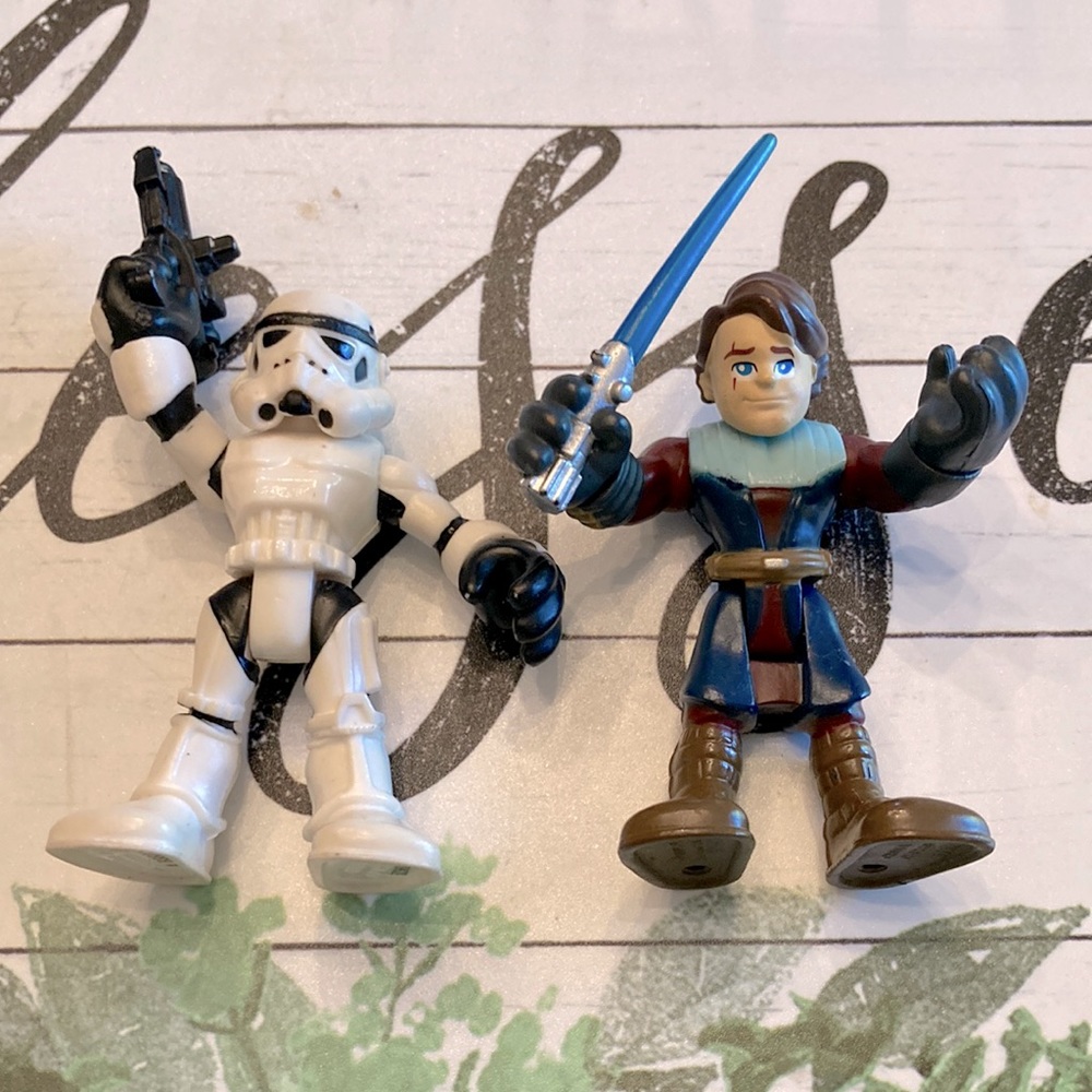 anakin skywalker and stormtrooper playskool figures
